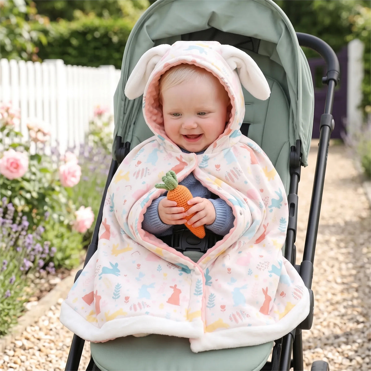 Padded Hooded Baby Pram Cloak
