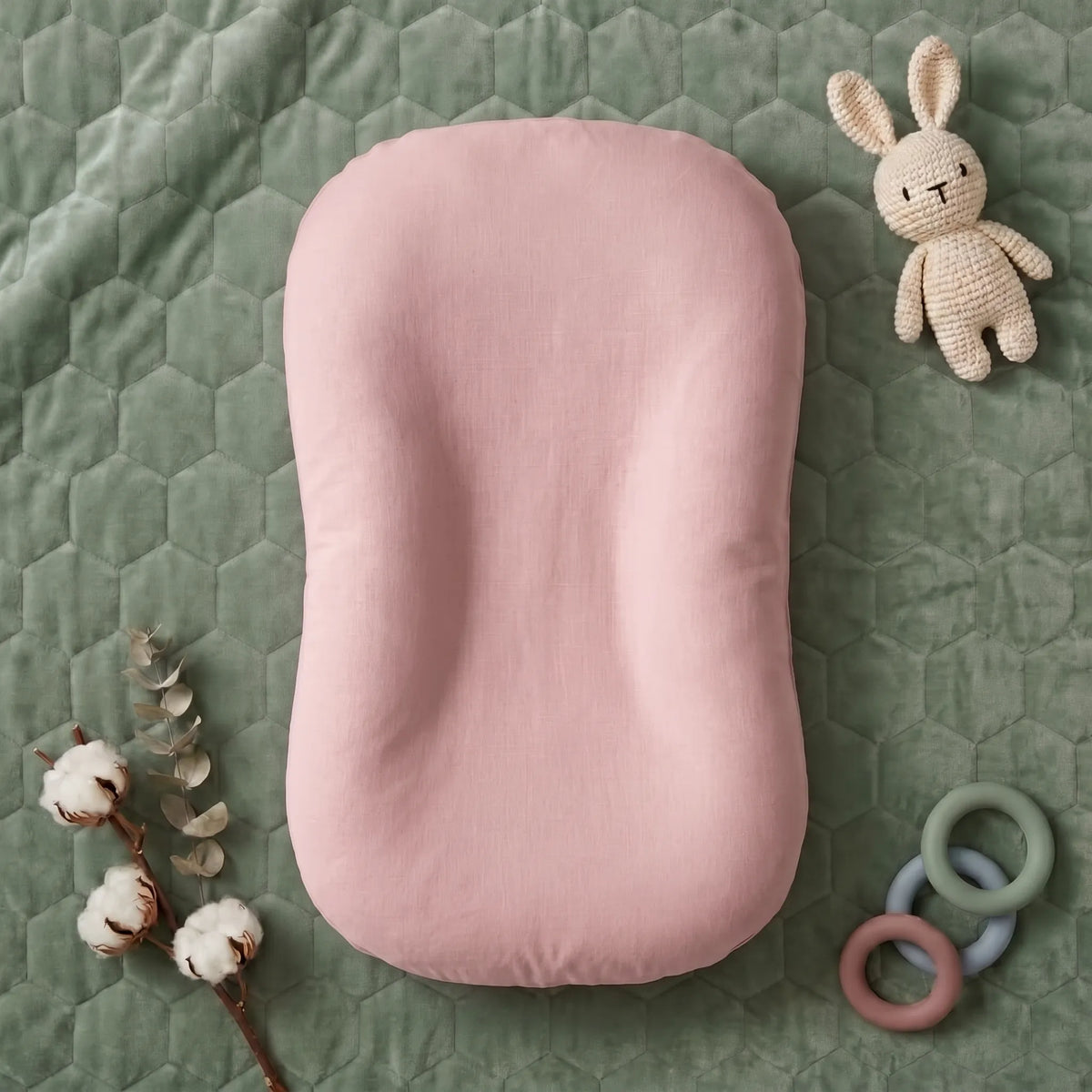 Pastel Cotton Baby Lounger Nest