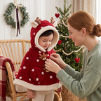 Christmas Reindeer Hooded Toddler Cape