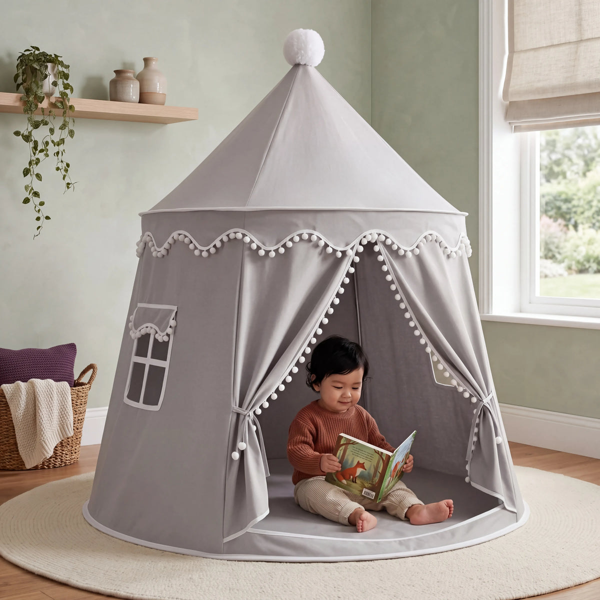 Canvas Play Teepee Tent for Kids