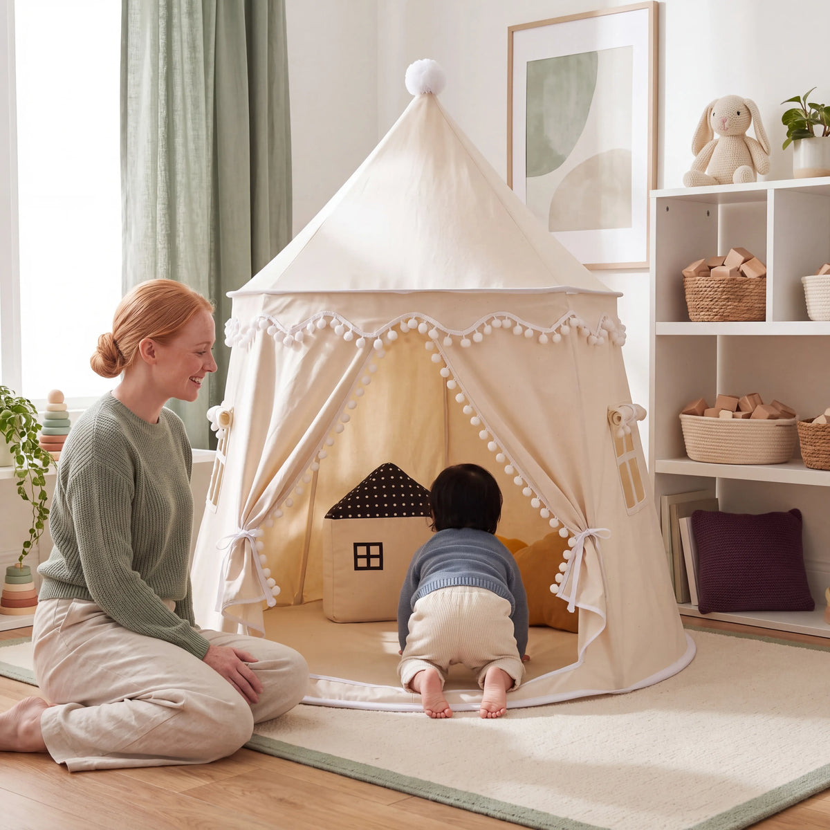 Canvas Play Teepee Tent for Kids