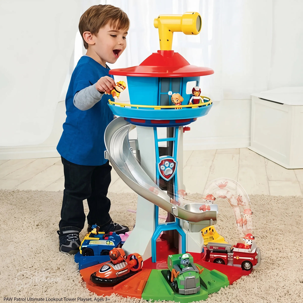 Rescue Tower Car Playset with Slide