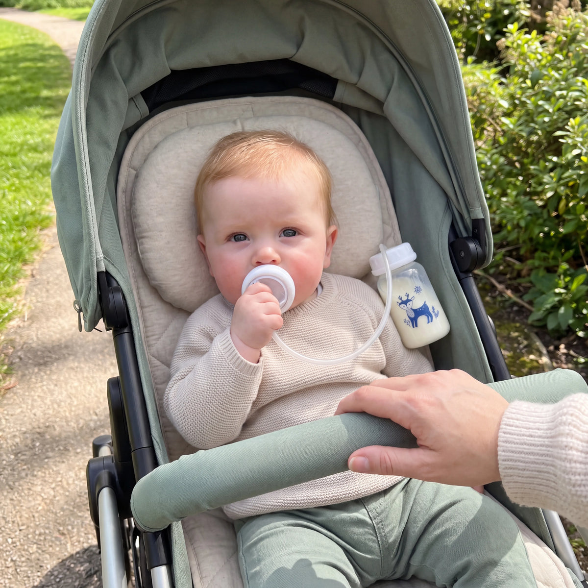 3-in-1 Fawn Baby Straw Bottle