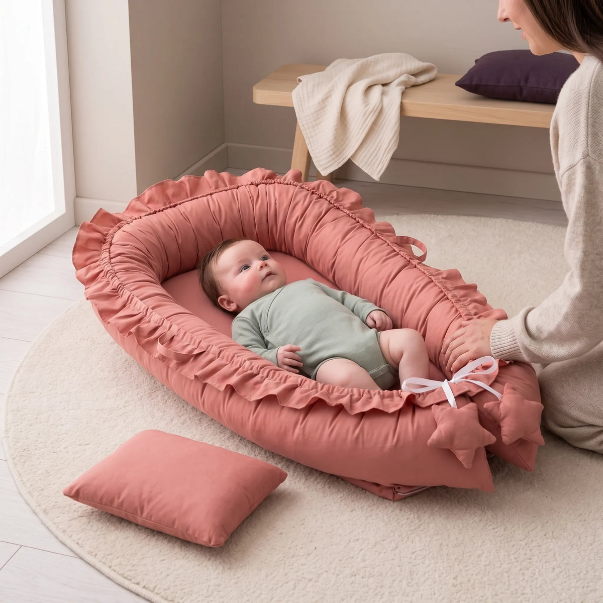 Cotton Baby Nest Co-Sleeper Bed