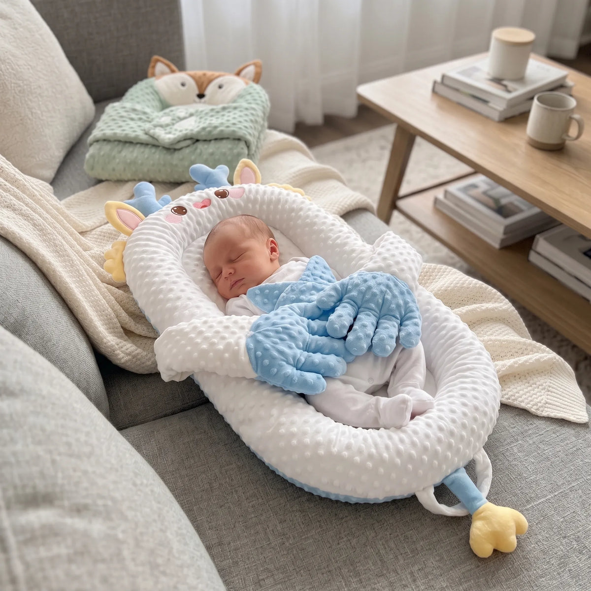 Patting Animal Baby Nest Pillow