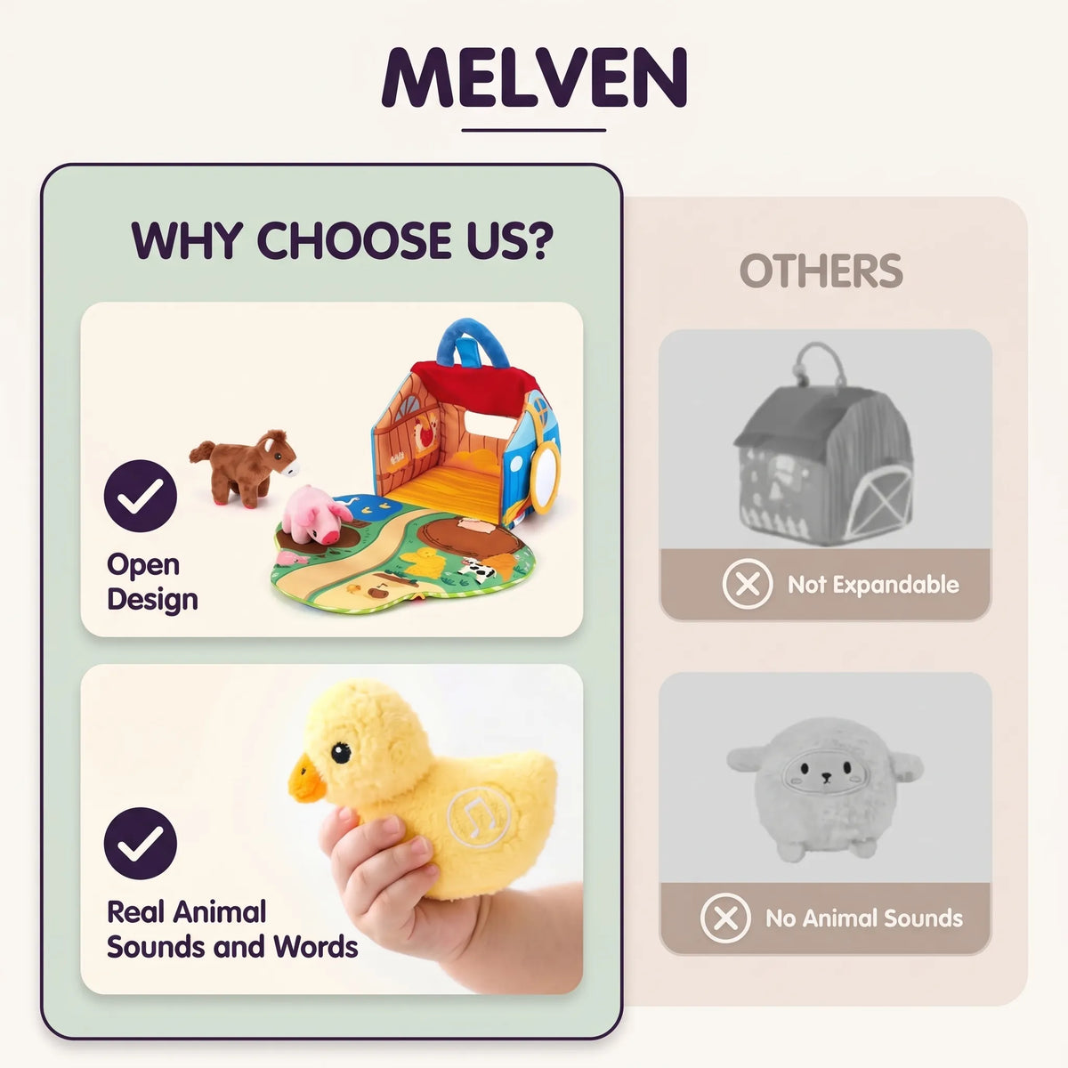 Soft Farm Animal Playset with Sounds