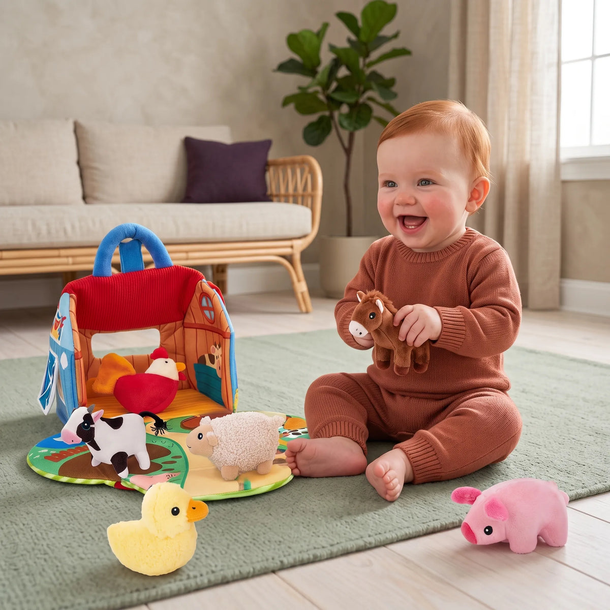 Soft Farm Animal Playset with Sounds