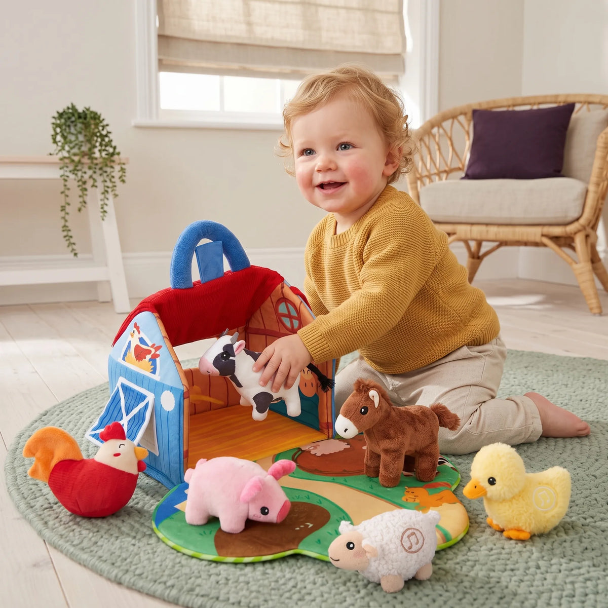 Soft Farm Animal Playset with Sounds