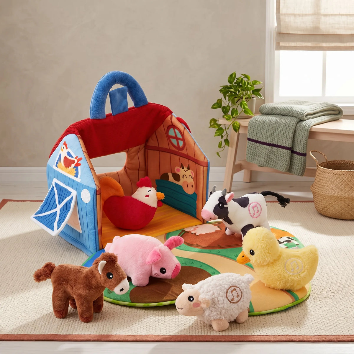 Soft Farm Animal Playset with Sounds