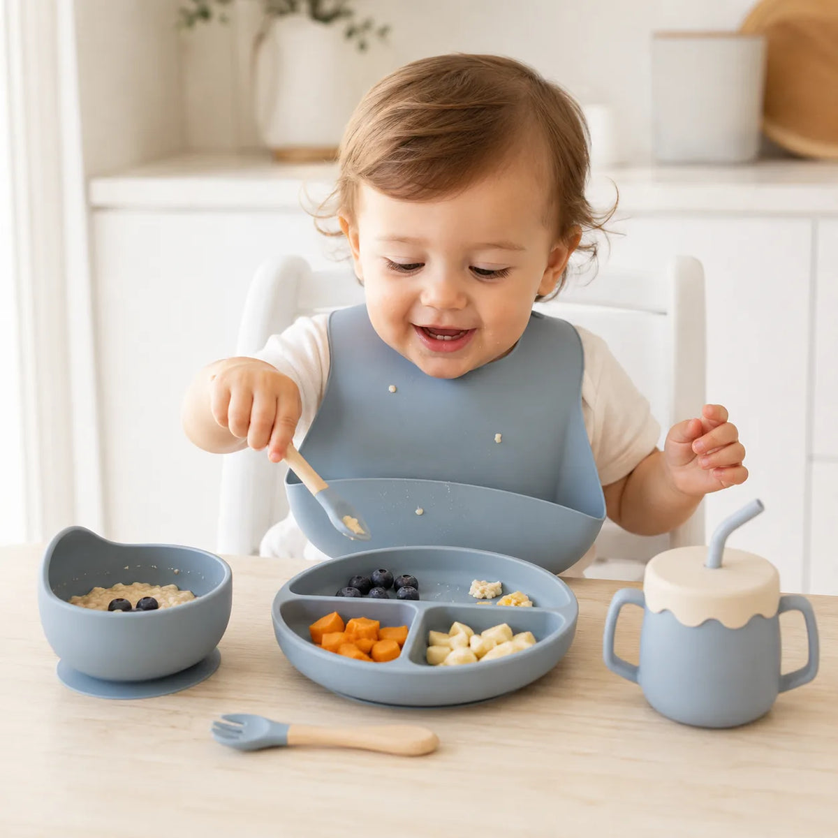 Silicone Baby Feeding Tableware Set