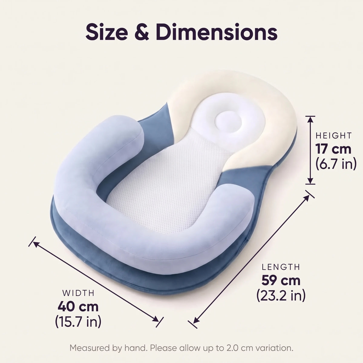 Ergonomic Baby Nest Lounger Pillow