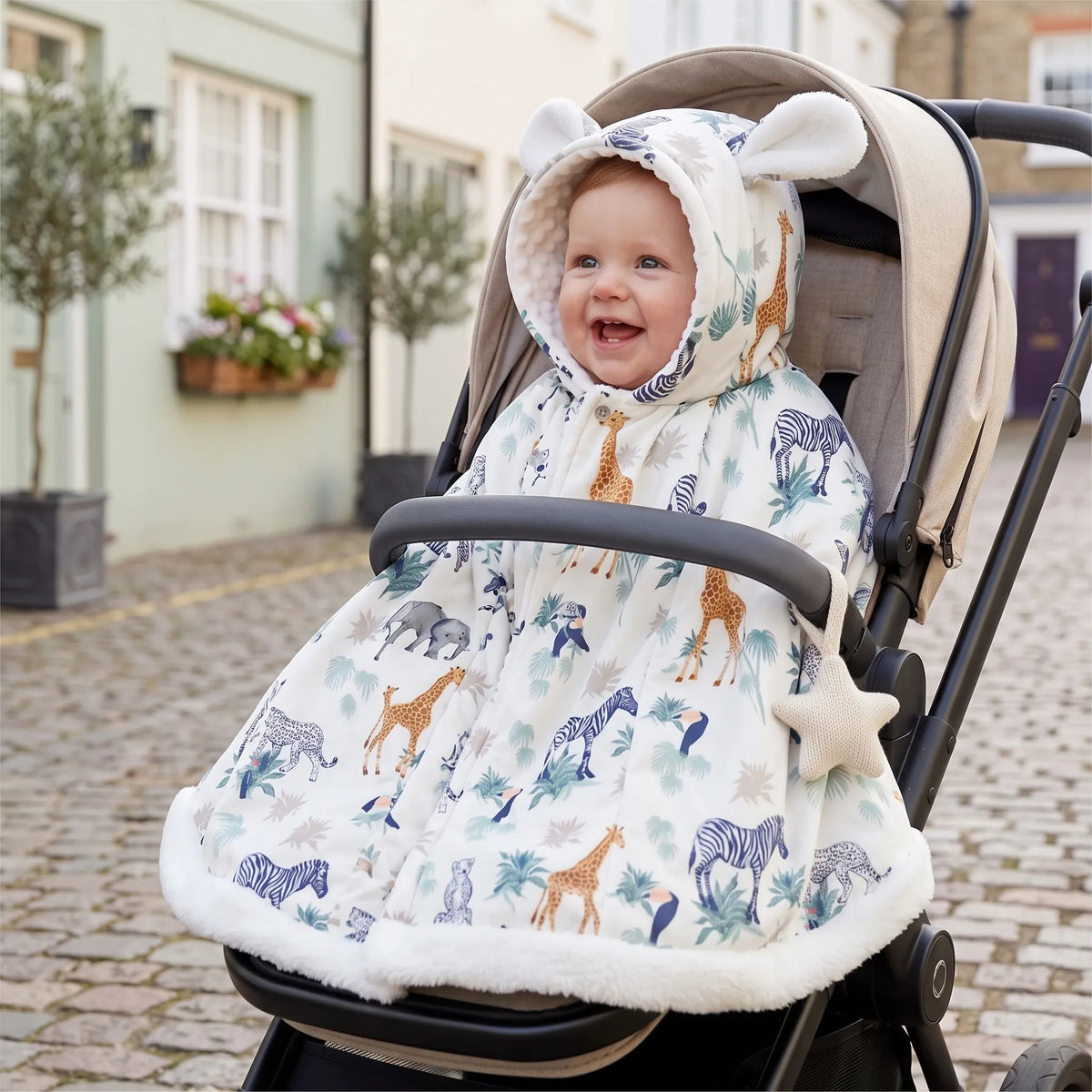 Padded Hooded Baby Pram Cloak