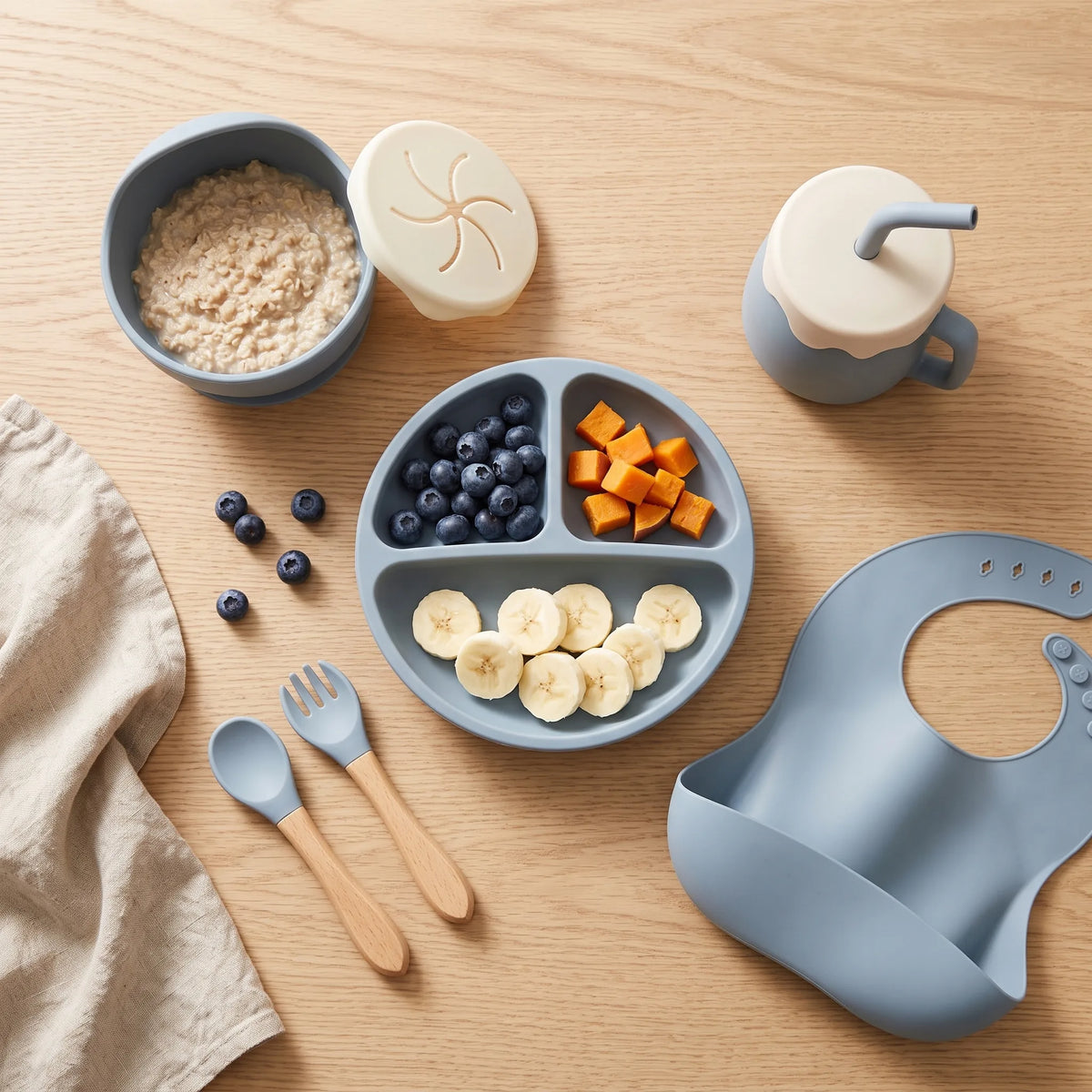 Silicone Baby Feeding Tableware Set
