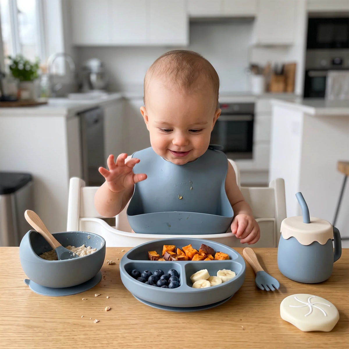 Silicone Baby Feeding Tableware Set